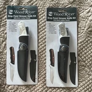 Wood River Drop Point Skinner Knife Kit with Sheath
